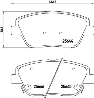 Колодки тормозные дисковые передние Kia Optima 2.0, 2.4 (10-) - (581013VA50, 581012TA50, 581013QA50) NISSHINBO NP6049 (фото 1)