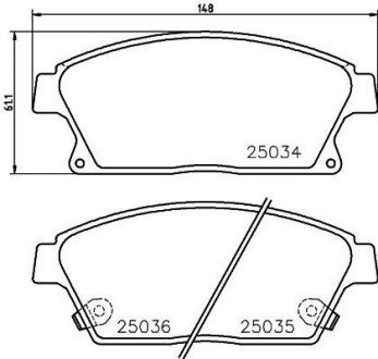 Колодки гальмівні дискові передние Chevrolet Cruze 1.6, 1.8, 2.0 (11-) - NISSHINBO NP6073