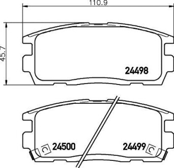 Колодки тормозные дисковые задние Chevrolet Captiva 2.0, 2.2, 2.4 (06-) - NISSHINBO NP6074