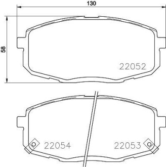 Колодки гальмівні дискові передние Hyundai i30/Kia Cerato 1.4, 1.6, 1.8, 2.0 (07-) - (581011MA00, 581011MA20, 581011MA21) NISSHINBO NP6095 (фото 1)