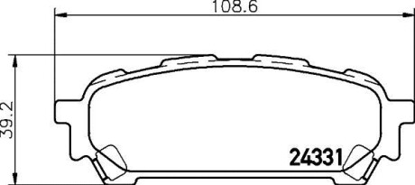 Колодки тормозные дисковые задние Subaru Forester, Impreza 2.0, 2.2, 2.5 (02-) - NISSHINBO NP7009