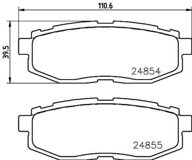 Колодки тормозные дисковые задние Subaru Forester 2.0 (13-19), Tribeca 3.0, 3.6 (06-14) - (26696XA011, 26696XA010, 26696XA000) NISSHINBO NP7013