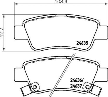 Колодки гальмівні дискові задні Honda CR-V III 2.0, 2.2, 2.4 (06-) - NISSHINBO NP8014