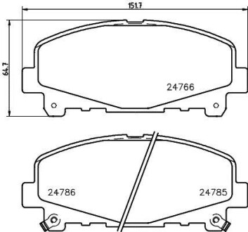 Колодки гальмівні дискові передні Honda Accord VIII 2.0, 2.4 универсал (08-) - NISSHINBO NP8035