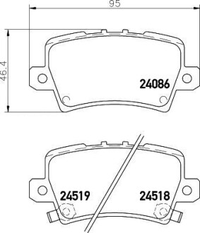 Колодки тормозные дисковые задние Honda Civic VIII 1.4, 1.6, 1.8, 2.0 (05-) - NISSHINBO NP8039