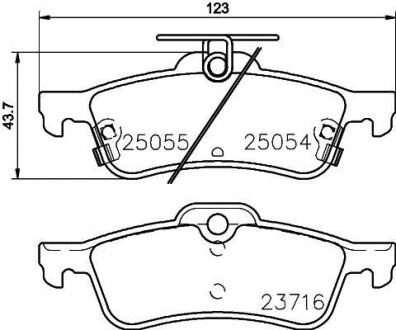 Колодки тормозные дисковые задние Honda Civic IX 1.4, 1.6, 1.8, 2.2 (12-) - (43022TV0E01) NISSHINBO NP8041