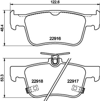 Колодки тормозные дисковые залние Honda Accord X (17-) - (43022TVAA51, 43022TVAA04, 43022TVAA03) NISSHINBO NP8061