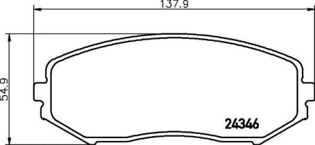 Колодки гальмівні дискові передние Suzuki Grand Vitara 1.6, 2.0, 2.4 (05-) - NISSHINBO NP9003