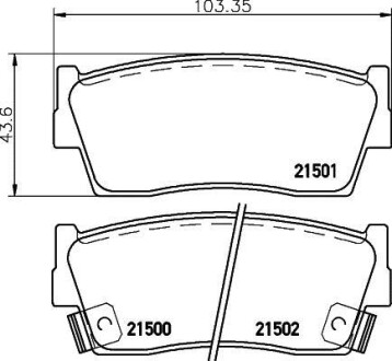 Колодки передние Vitara, X-90 - (5520060811, 5520060821, 5520060A41) NISSHINBO NP9007