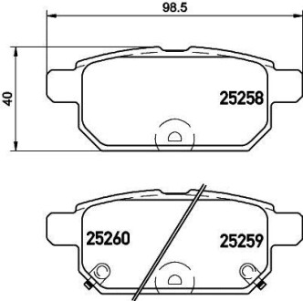 Колодки тормозные дисковые задние Suzuki Swift 1.2, SX-4 1.6 (10-) - NISSHINBO NP9016