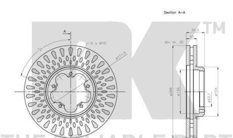 Фото 3 - Тормозной диск NK 202589