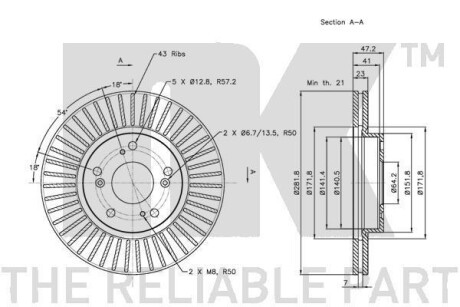 Фото 3 - Тормозной диск NK 202636