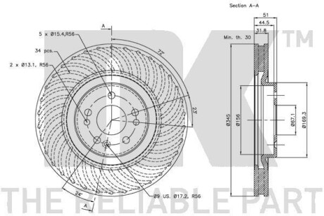 Фото 3 - Тормозной диск NK 203356