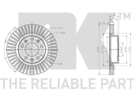 Фото 3 - Тормозной диск NK 203746