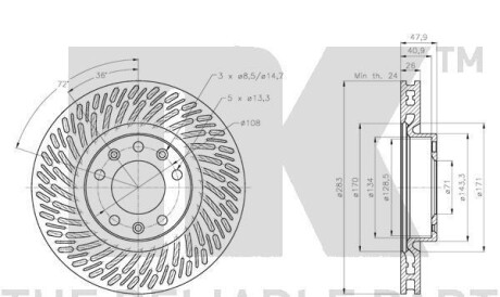Фото 3 - Гальмівний диск NK 203747