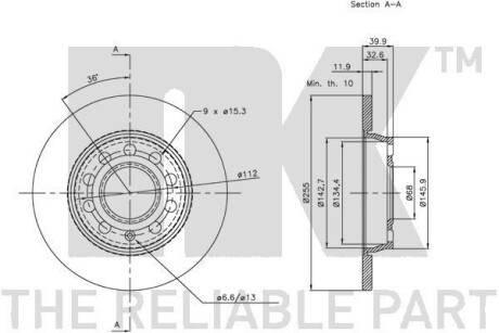 Фото 3 - Тормозной диск NK 204782