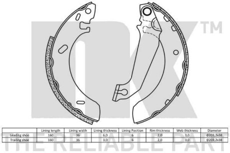 Фото 2 - Тормозные колодки NK 2725536