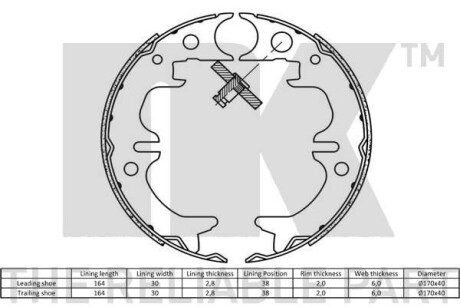 Фото 2 - Гальмівні колодки NK 2745651