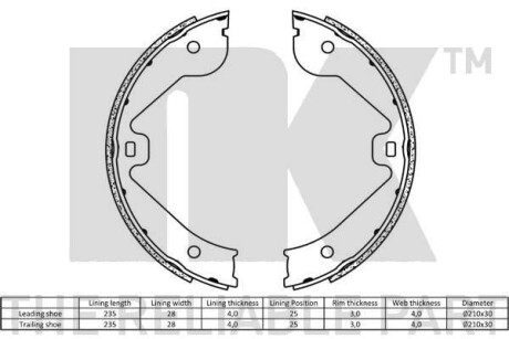 Фото 2 - Гальмівні колодки NK 2747723