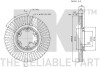 Диск гальмівний невентильований - ((402061W600, 402066W500, 40206VE800)) NK 312262 (фото 3)