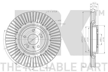 Фото 3 - Тормозной диск NK 312292