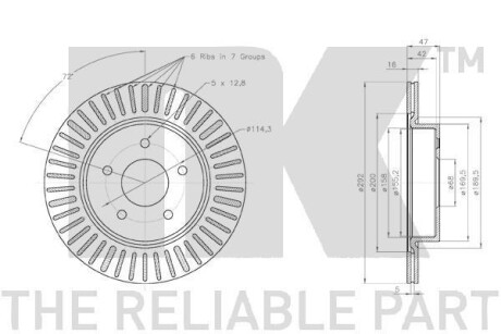 Фото 3 - Тормозной диск NK 312297