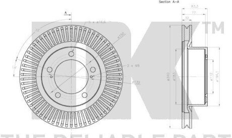 Фото 3 - Гальмівний диск NK 3145171