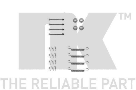 Комплект монтажний гальмівних колодок - NK 7936711
