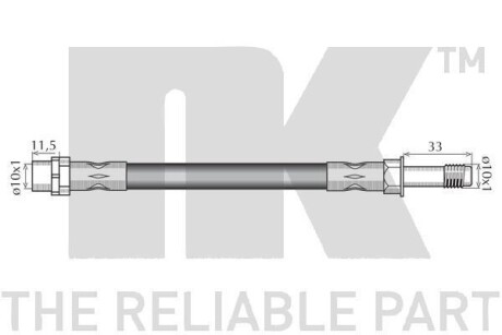 Фото 2 - Гальмівний шланг NK 851511