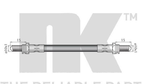 Фото 2 - Тормозной шланг NK 852525