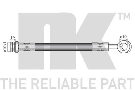 Фото 2 - Гальмівний шланг NK 853477