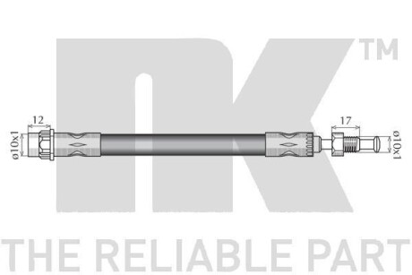 Фото 2 - Гальмівний шланг NK 853773