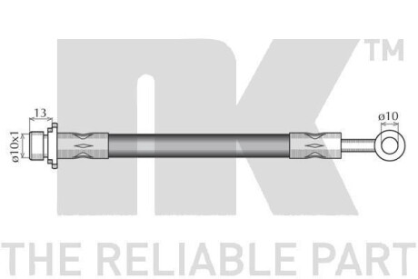Фото 2 - Тормозной шланг NK 854013