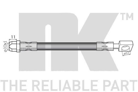 Фото 2 - Тормозной шланг NK 854022