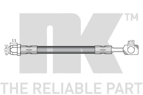 Фото 2 - Гальмівний шланг NK 854024