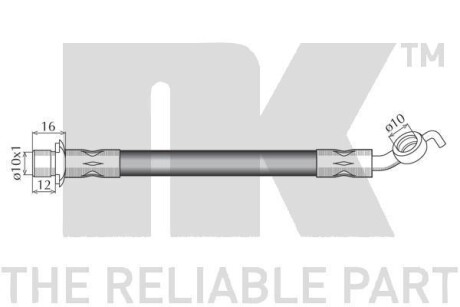 Фото 2 - Гальмівний шланг NK 8545182