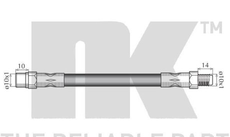 Фото 2 - Тормозной шланг NK 854835