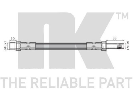 Фото 2 - Гальмівний шланг NK 854837