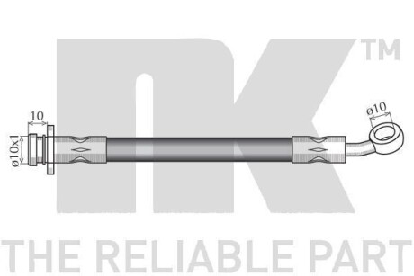 Фото 2 - Гальмівний шланг NK 855223