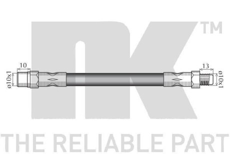 Фото 2 - Тормозной шланг NK 859949