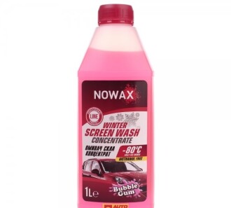 Омыватель зимний Winter Screen Wash concentrate -80°C Bubble Gum 1л - NOWAX NX01171
