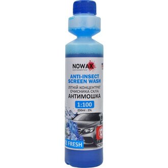 Концентрат омывателя летний Anti-Insect Sreen Wash Ice Fresh, 0,25л - NOWAX NX25125