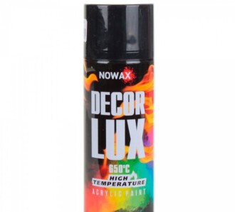 Краска Decor Lux черная термостойкая 650°C 450мл - NOWAX NX48037