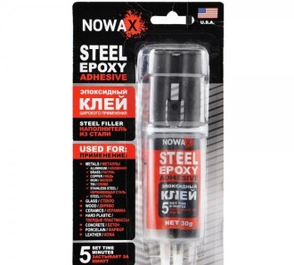 Клей STEEL EPOXY ADHESIVE 30г - NOWAX NX49409