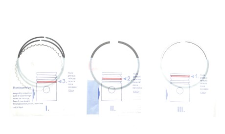 Кільця поршневі BMW 3 (E90)/5 (E60)/7 (F01-F04) 06-12 (84mm/STD) (1.5-1.5-2.5) N54/N55 - NPR 120 007 0038 00