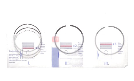 Кільця поршневі Citroen Jumpy/ Fiat Scudo 2.0 00- (85.50mm/+0,50) (1.2-1.5-2.5) - NPR 120 037 0051 21