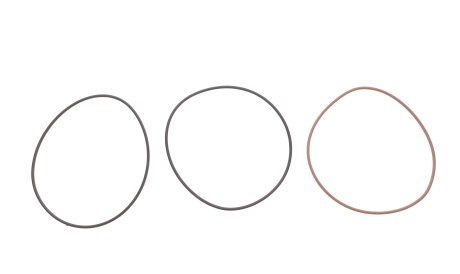 (к-кт 3 шт.) Прокладка гильзы цилиндра уплотнительная Fiat/Iveco (135mm) 3.5x3.5x3.5 = 5920430000 - NPR 205 221 0001 00