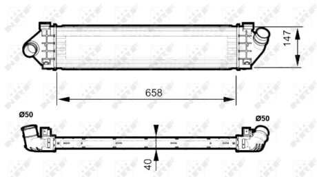 Теплообменник - (8V619L440AB, 4M5H9L440LA, 4M5H9L440LB) NRF 30515