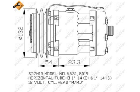 Фото 5 - Компрессор кондиционера NRF 32138