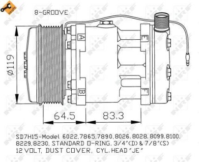 Компресор кондиціонера - ((977014L000)) NRF 32142